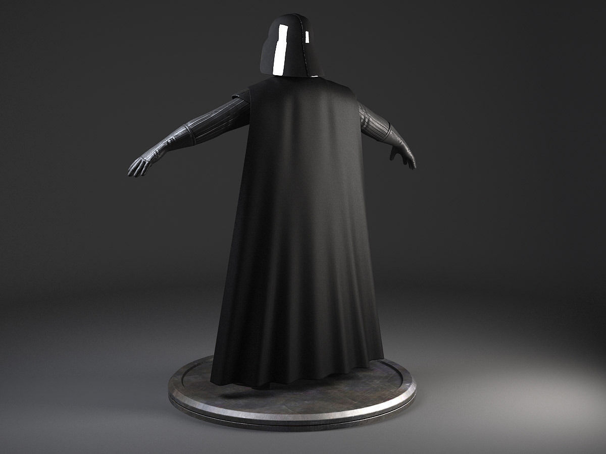 StarWars Darth Vader Rigged 3D model_7