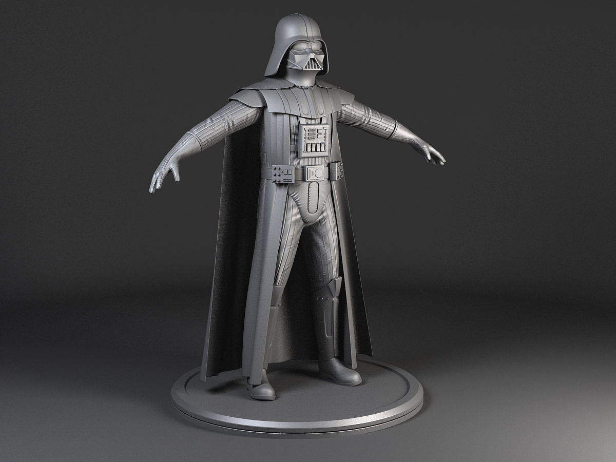 StarWars Darth Vader Rigged 3D model_9