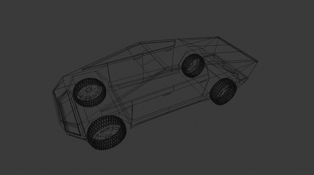 Tesla Cybertruck Free low-poly 3D model_2