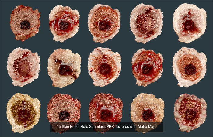 166 Horror Gore Sci-fi Seamless PBR Textures Collection 01 Texture_7