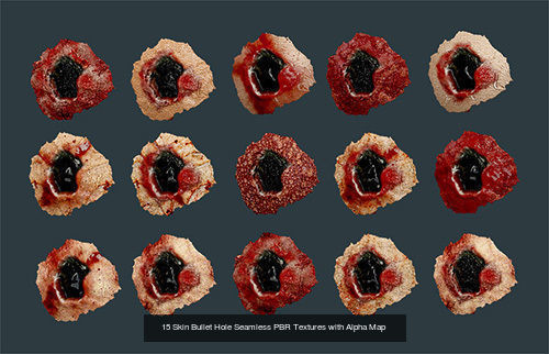 166 Horror Gore Sci-fi Seamless PBR Textures Collection 01 Texture_5