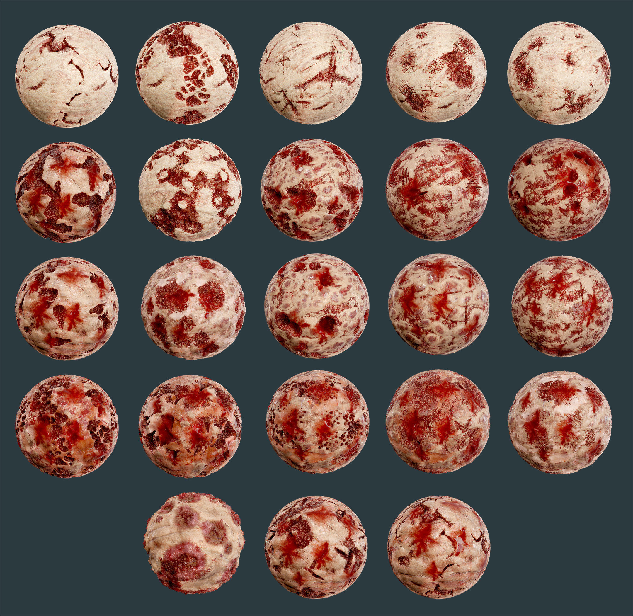 166 Horror Gore Sci-fi Seamless PBR Textures Collection 01 Texture_3