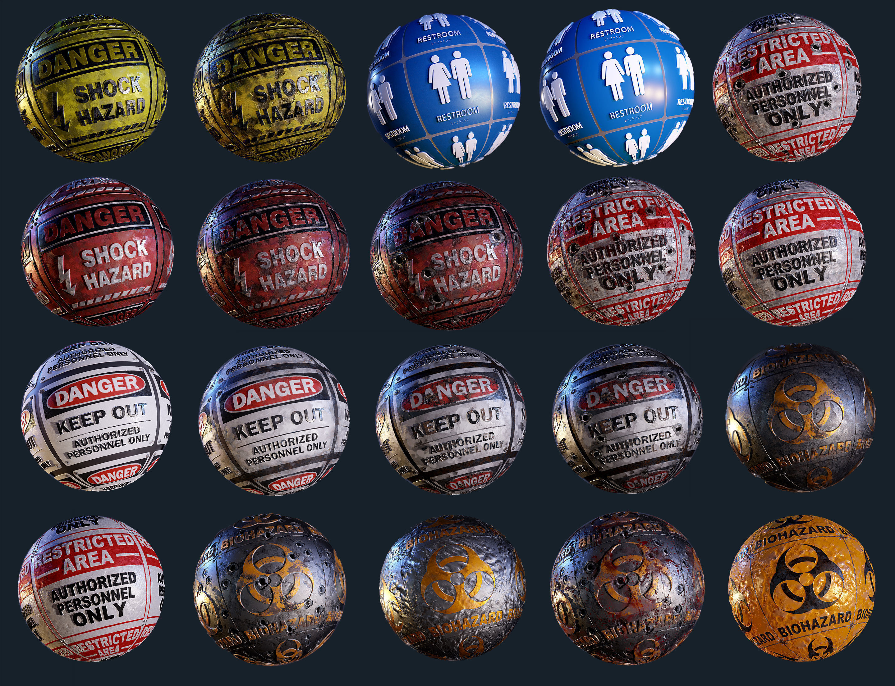 166 Horror Gore Sci-fi Seamless PBR Textures Collection 01 Texture_6