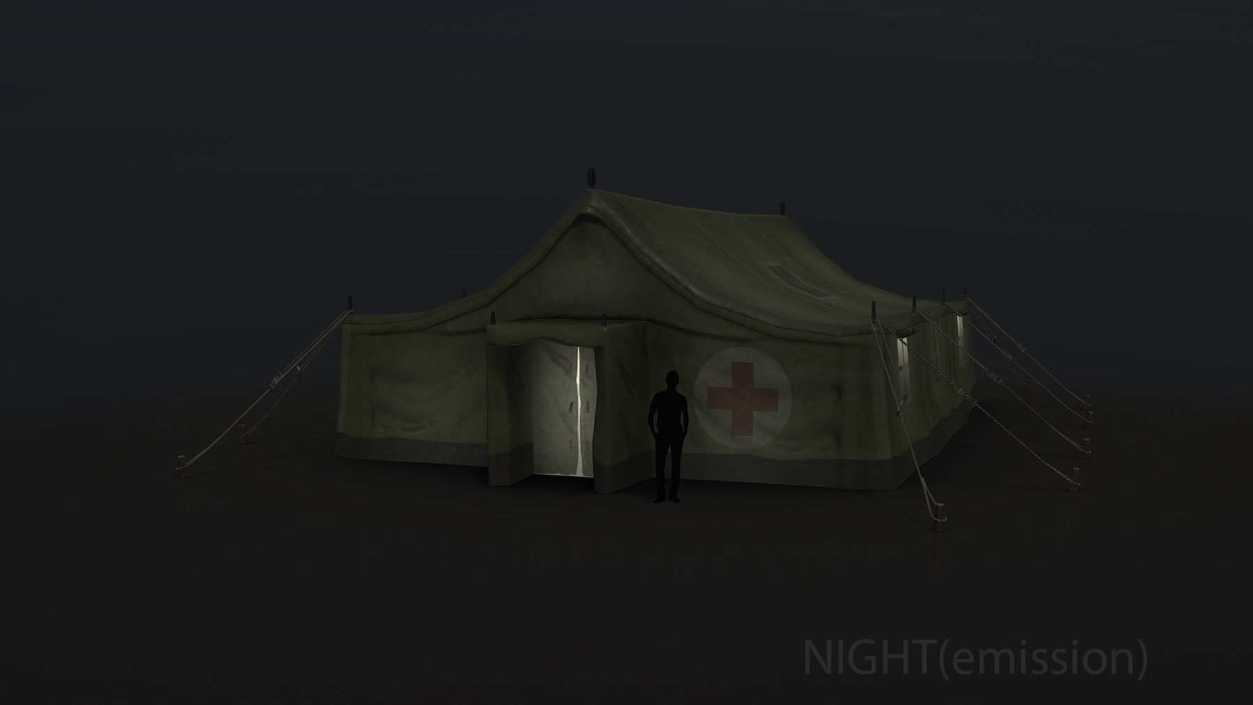 Military Tent 01 FourLiveries Low-poly 3D model_17