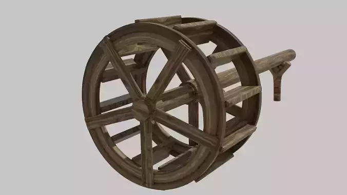 Water wheel Wooden oldstyle