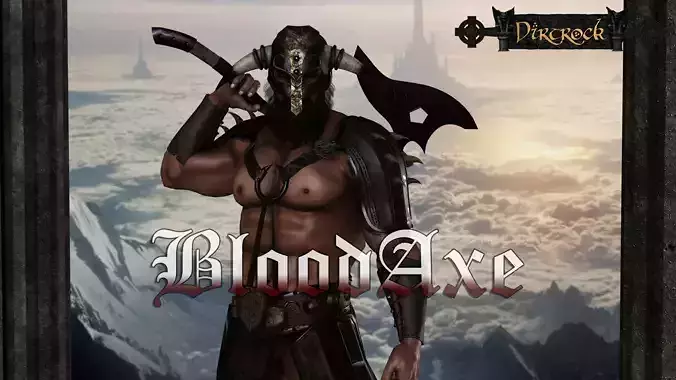 Bloodaxe viking warrior Low-poly 3D model