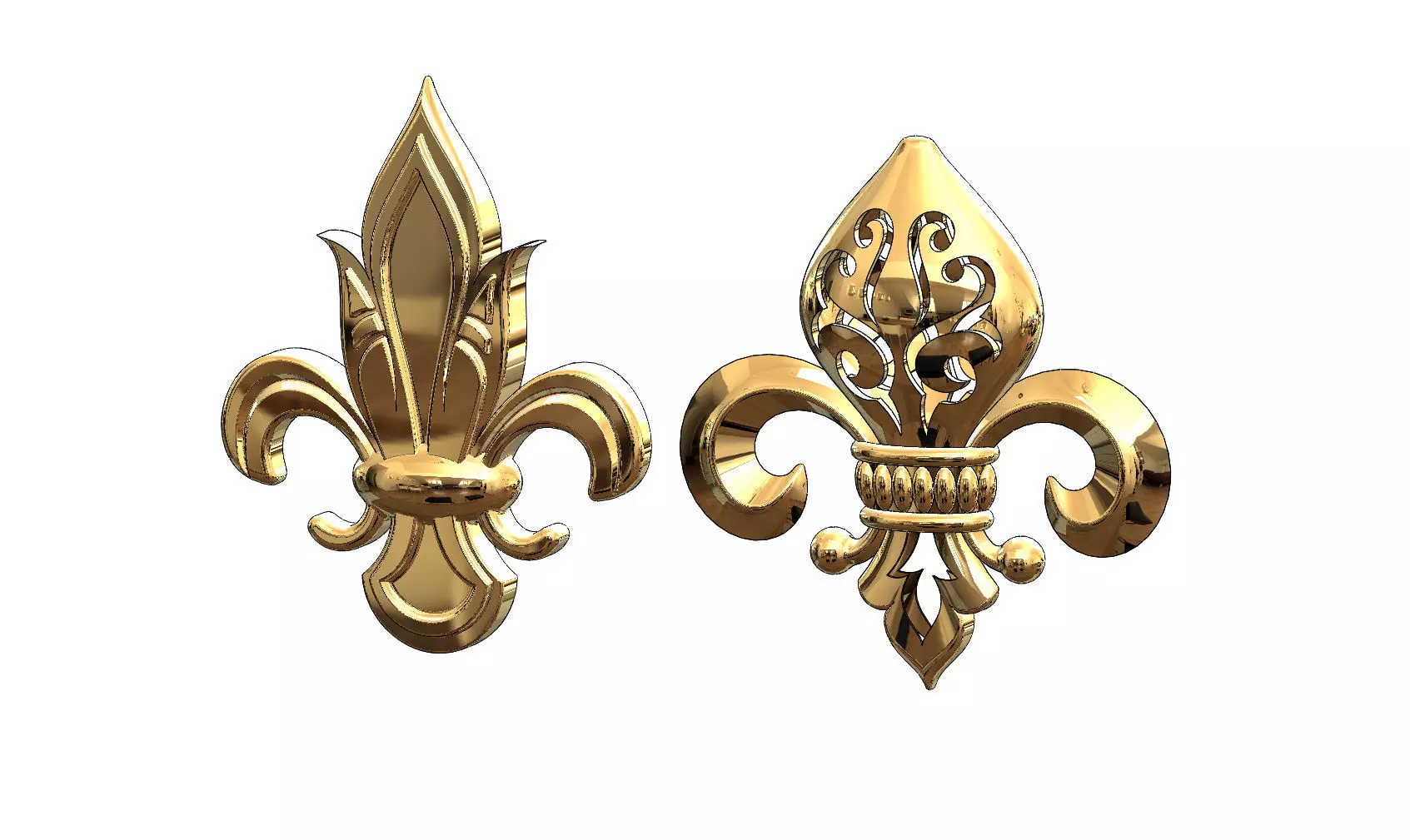 Royal lily Lys flower Fleur de lys Free 3D print model