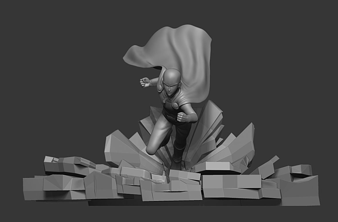 ONE PUNCH-MAN   Saitama 3D print model_9