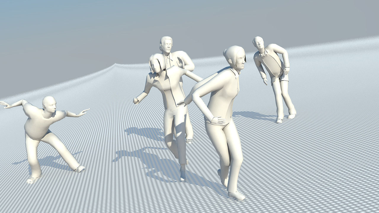 People casual Low-poly 3D model_15