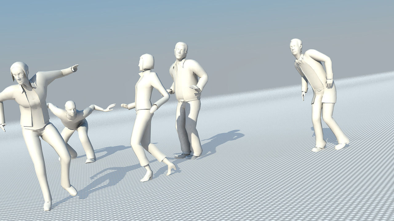 People casual Low-poly 3D model_16