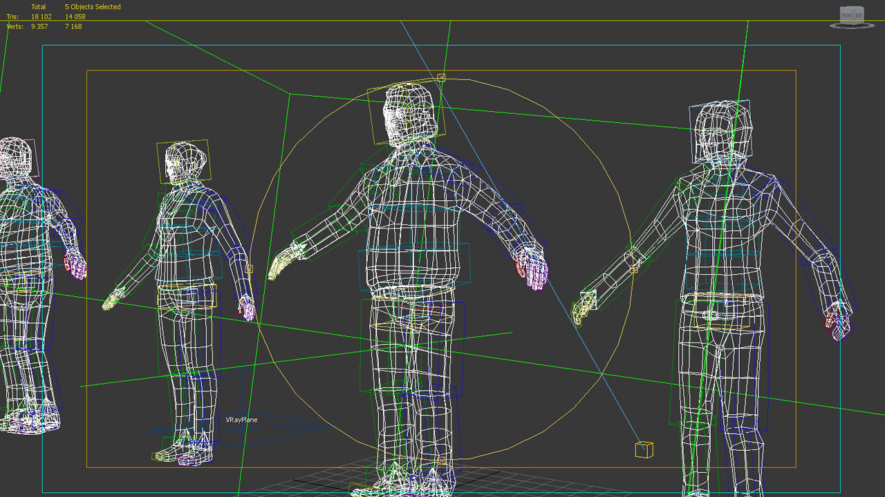 People casual Low-poly 3D model_4