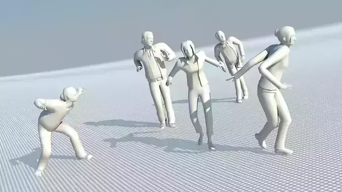 People casual Low-poly 3D model