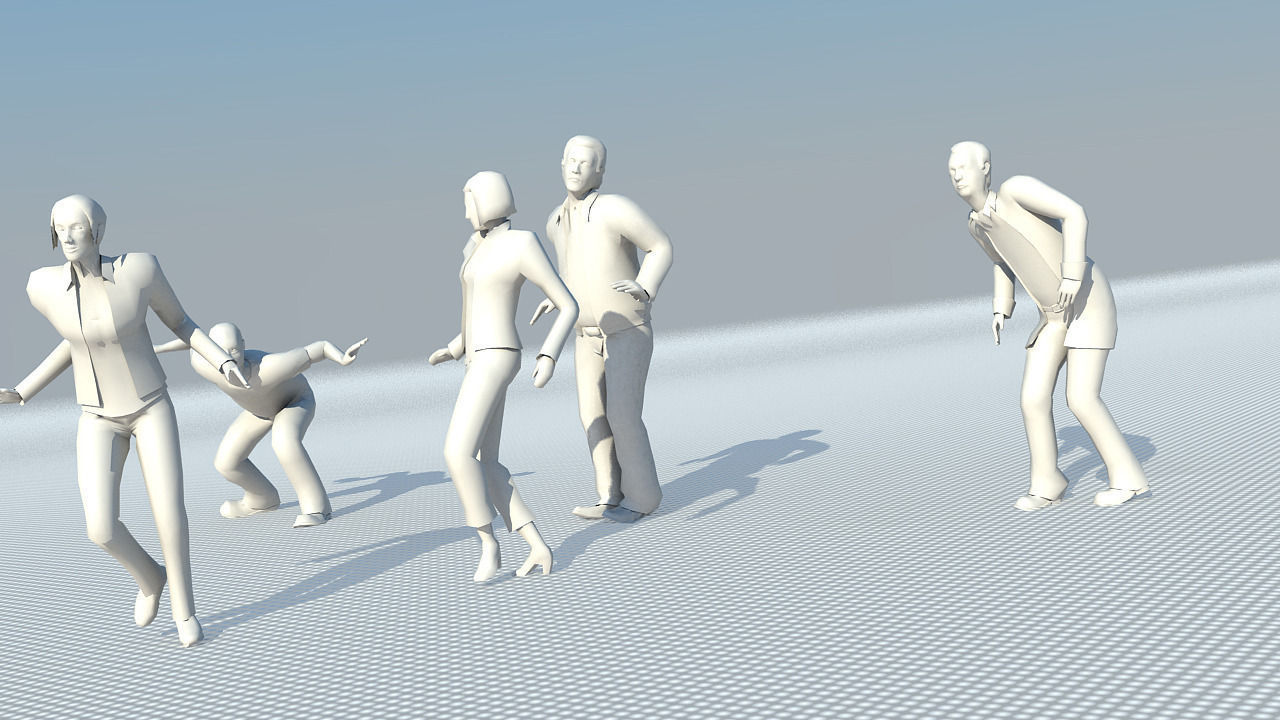 People casual Low-poly 3D model_13