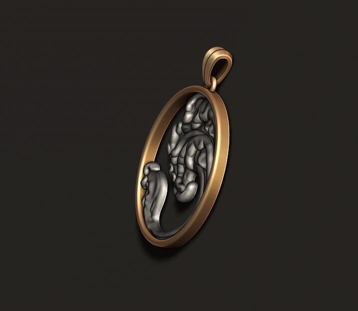 waves pendant 3D print model_6