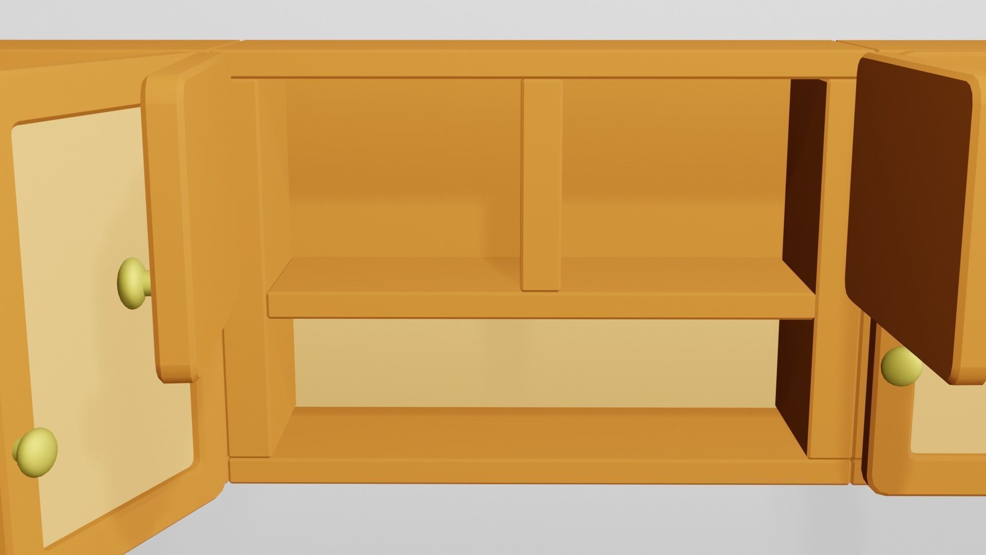 Cartoon modular kitchen Low-poly 3D model_5