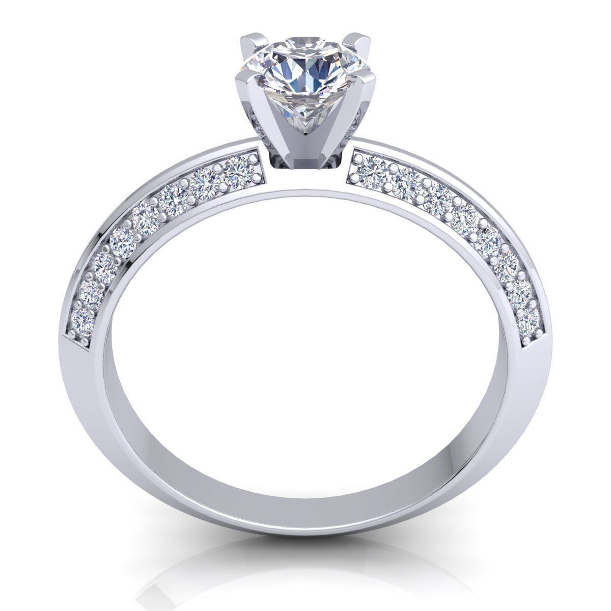 Engagement Ring 3D print model_5