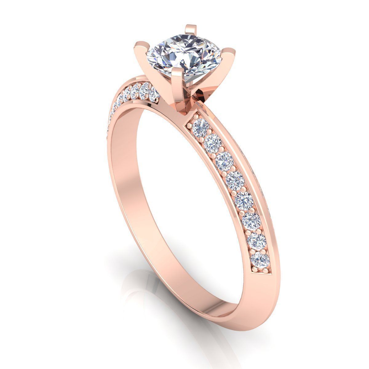 Engagement Ring 3D print model_7