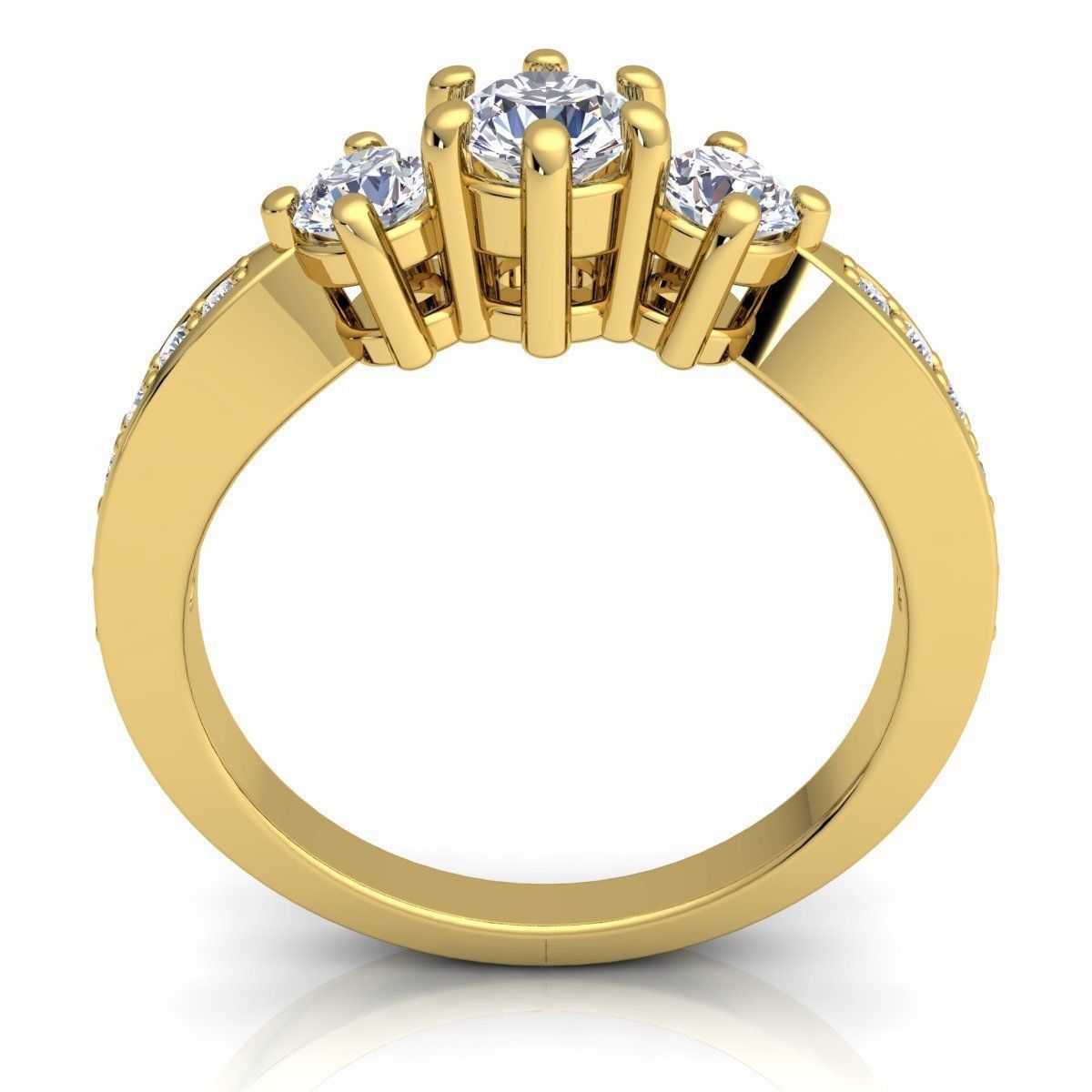 Engagement Ring 3D print model_3