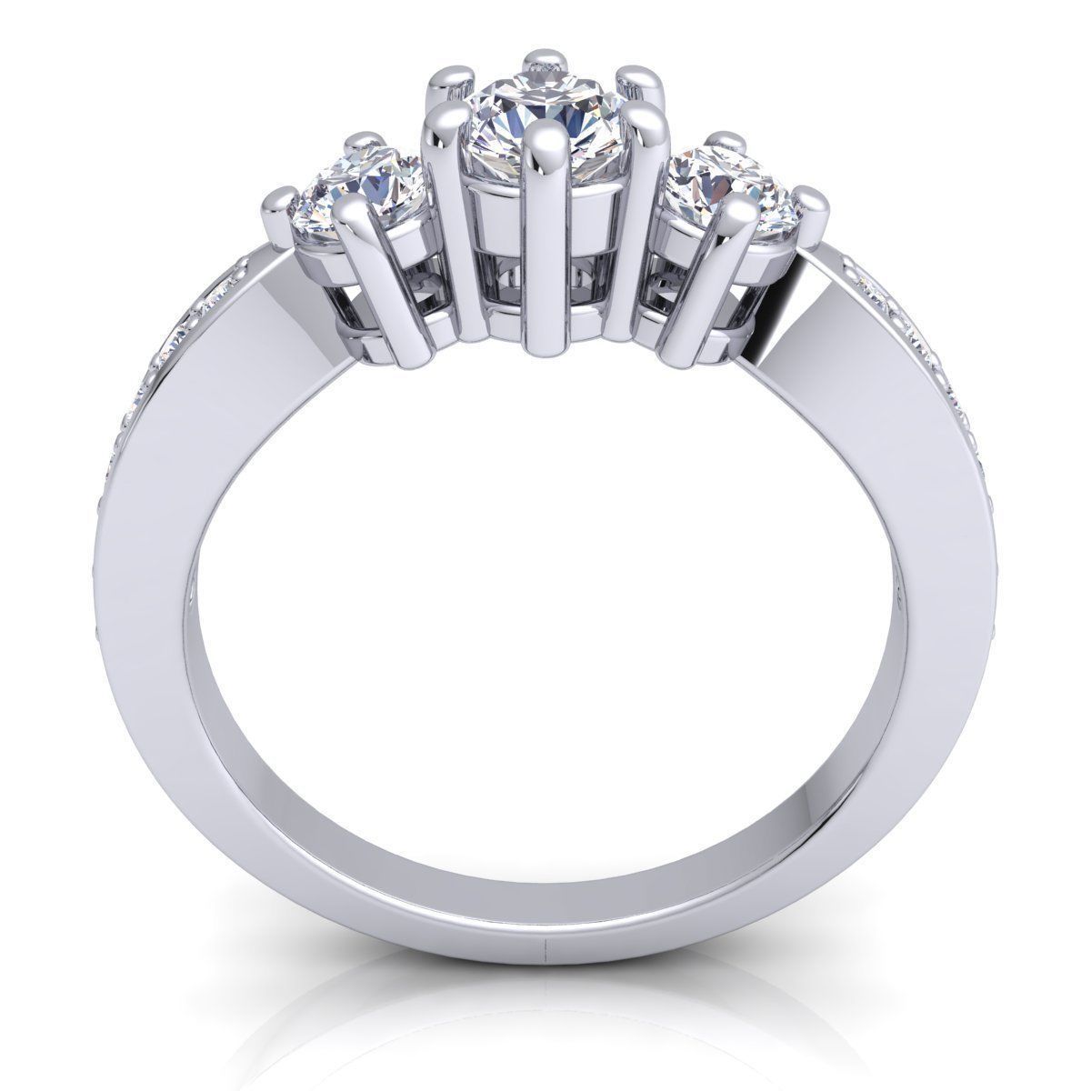 Engagement Ring 3D print model_5