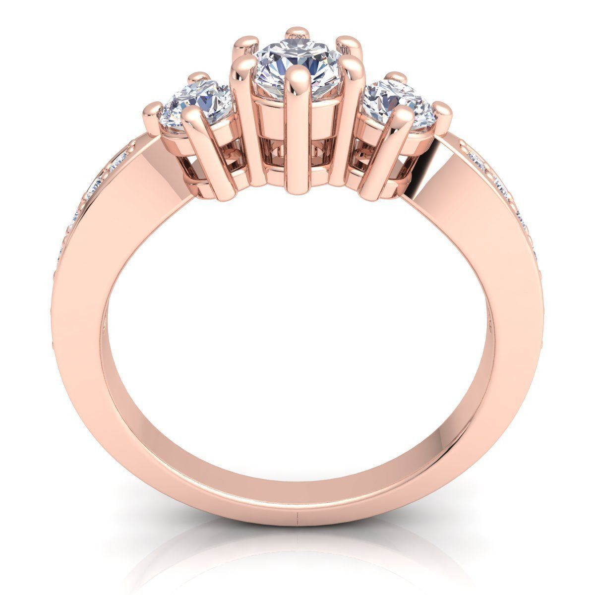 Engagement Ring 3D print model_4