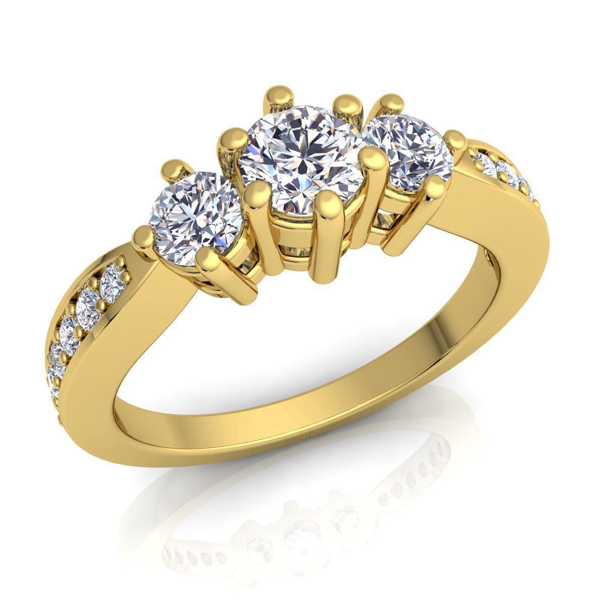 Engagement Ring 3D print model_1