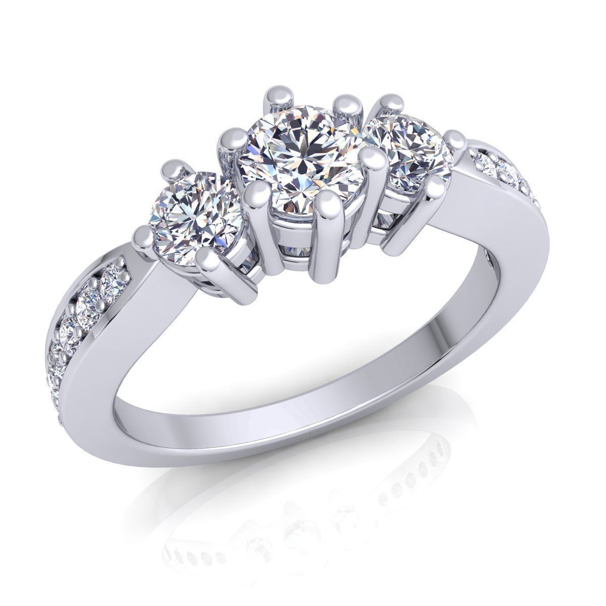 Engagement Ring 3D print model_2
