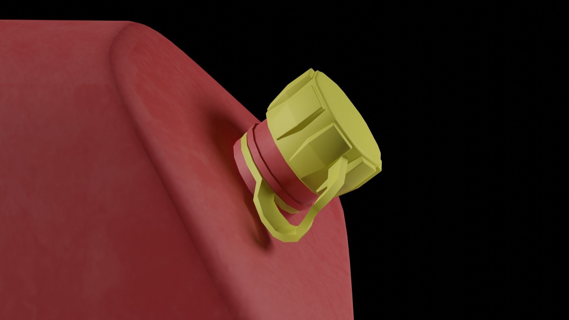 Rectangular Gas Can Low-poly 3D model_7