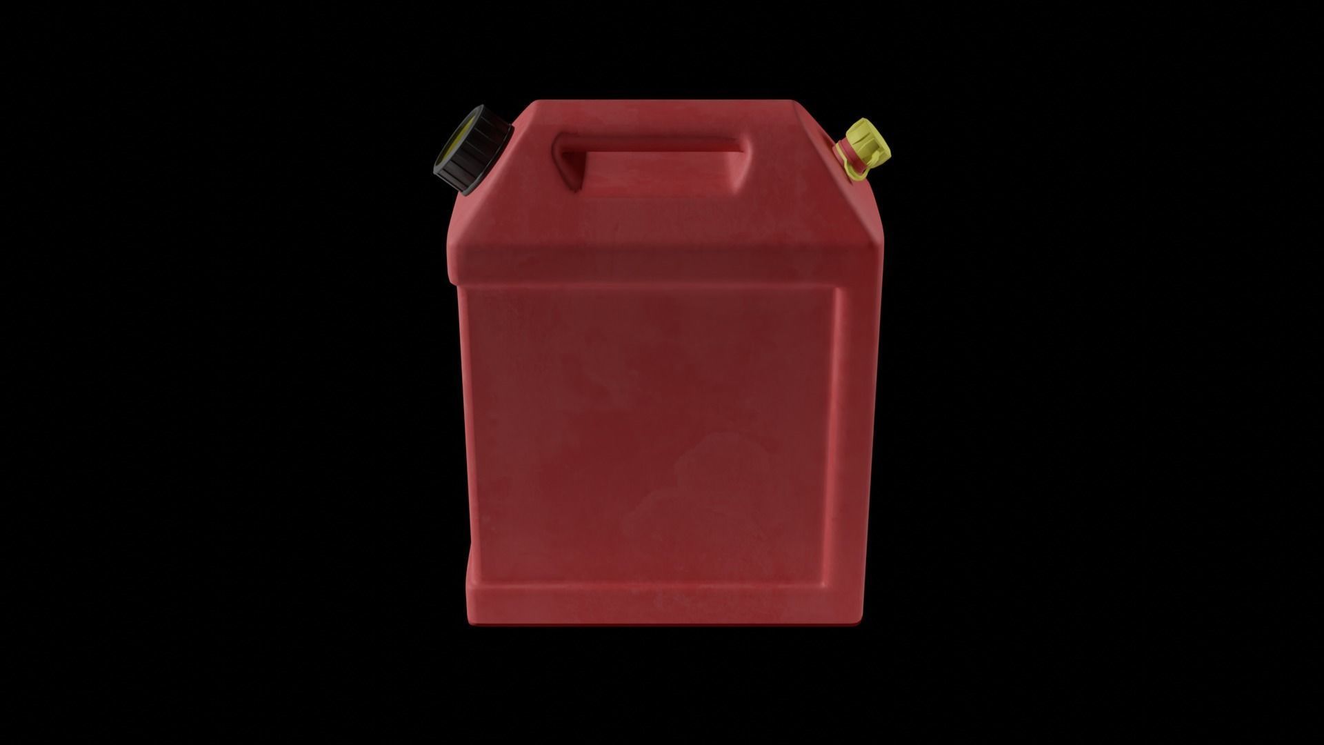 Rectangular Gas Can Low-poly 3D model_5