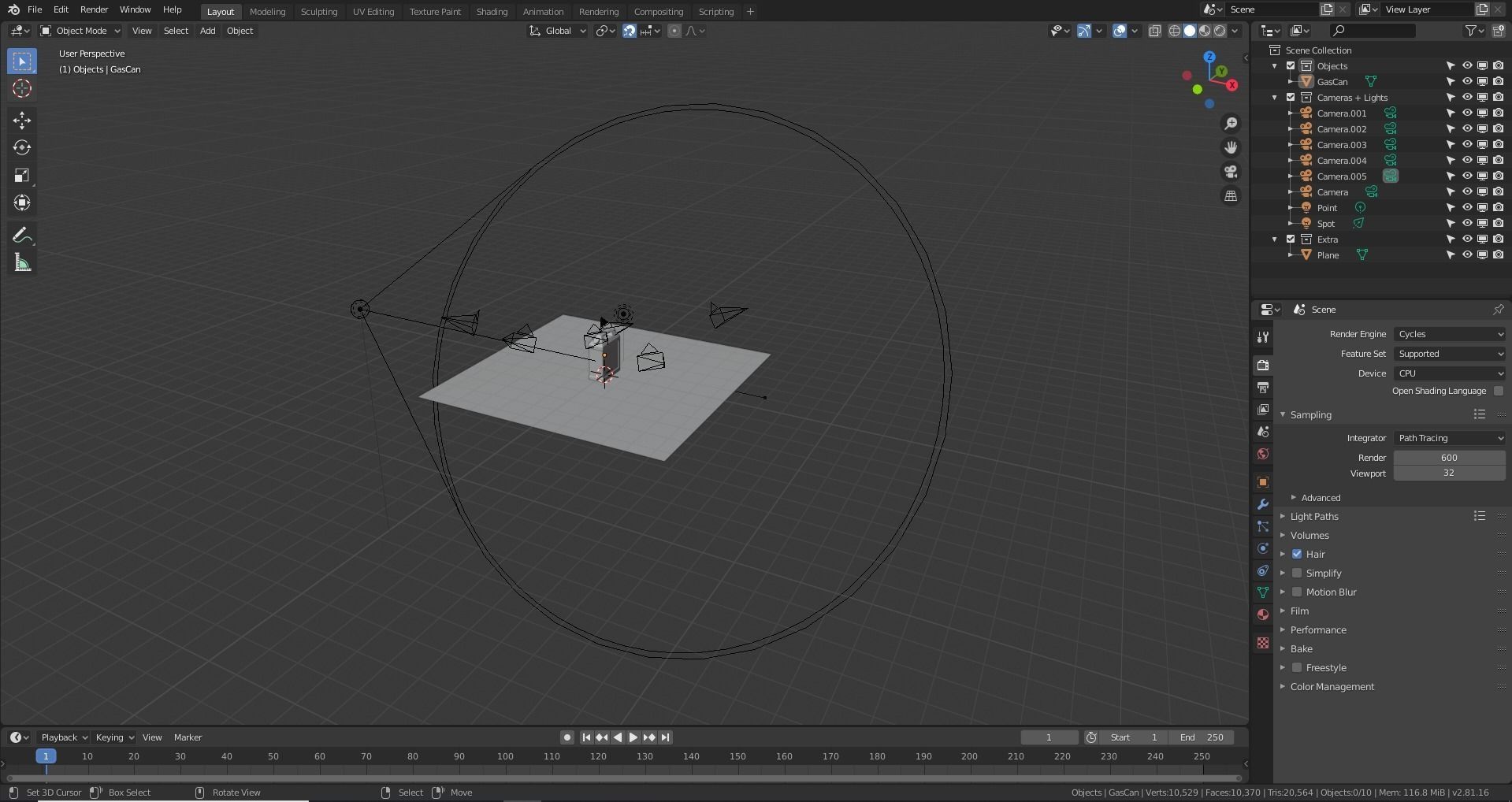 Rectangular Gas Can Low-poly 3D model_21