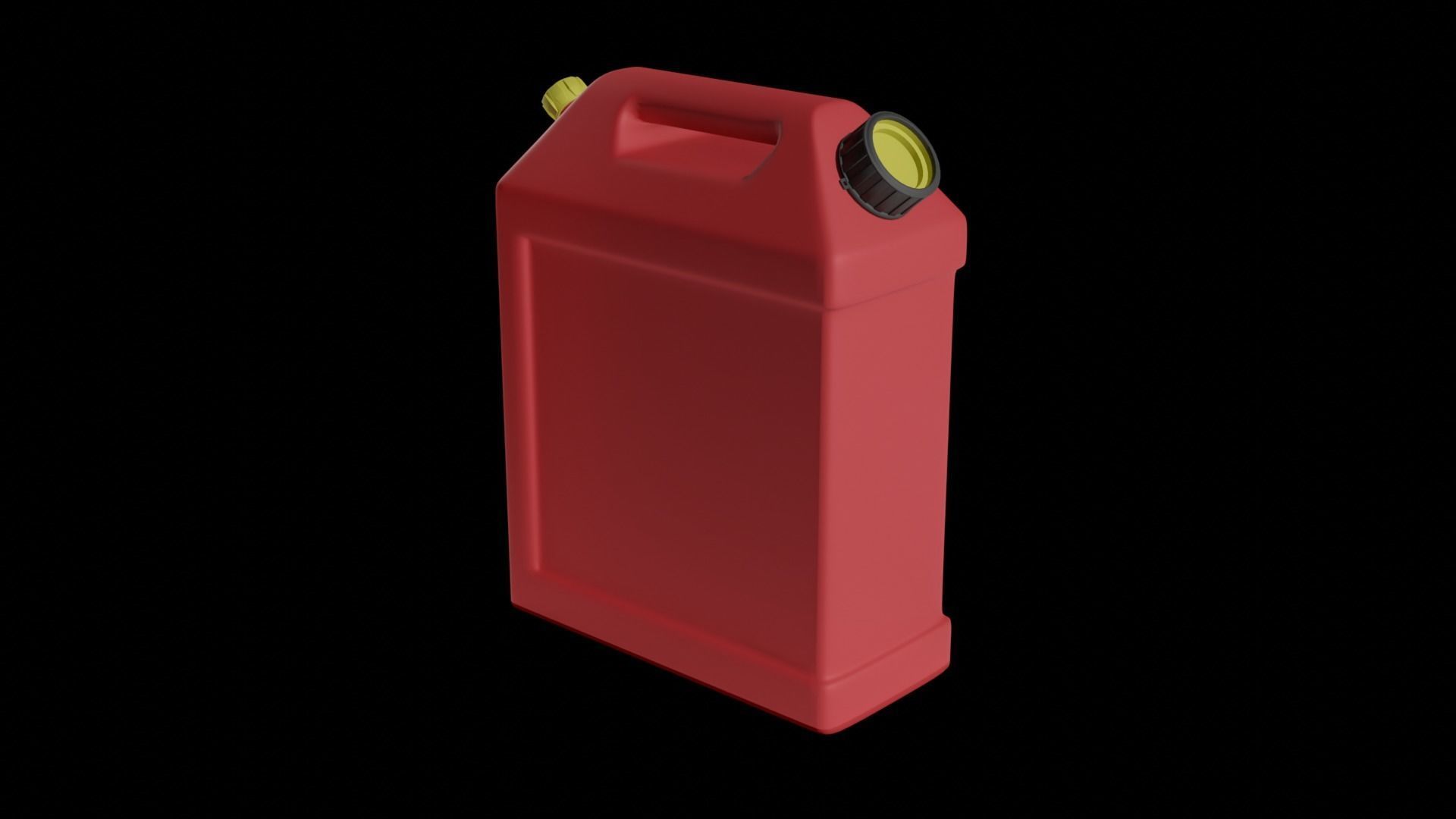 Rectangular Gas Can Low-poly 3D model_10