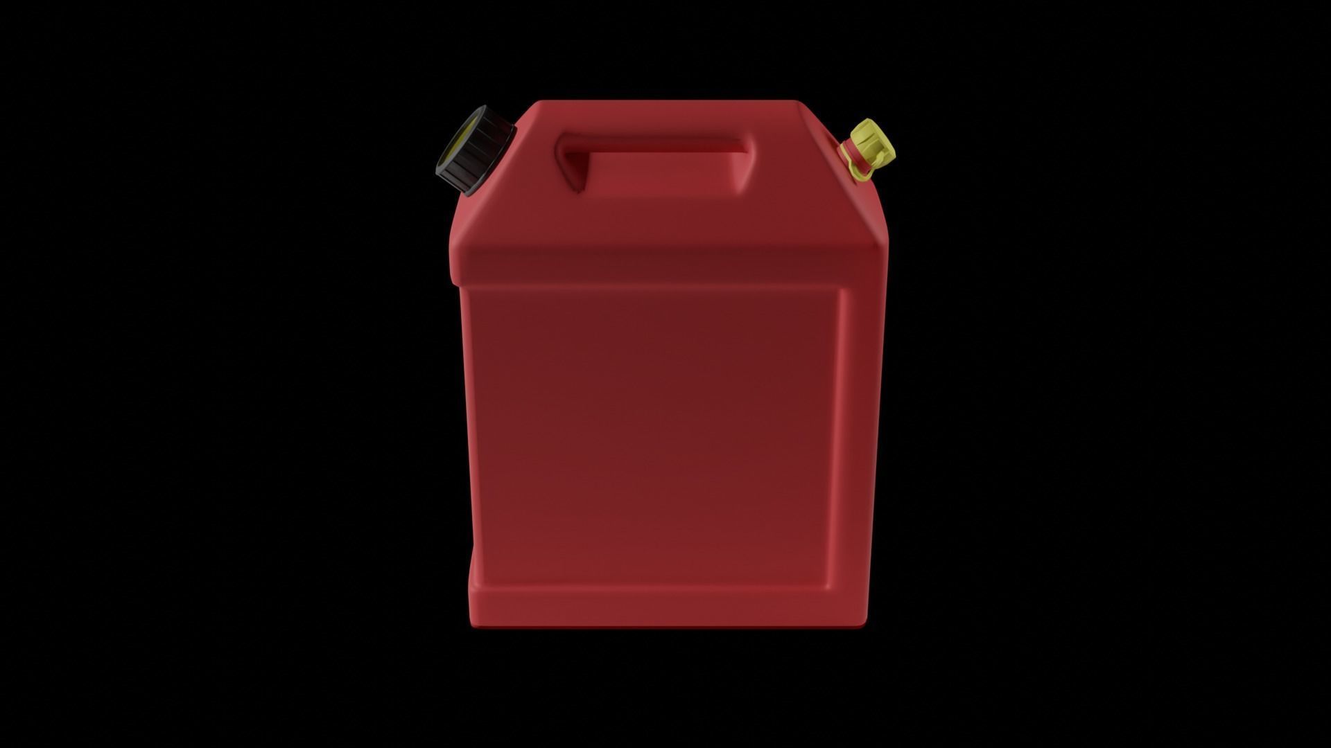 Rectangular Gas Can Low-poly 3D model_11