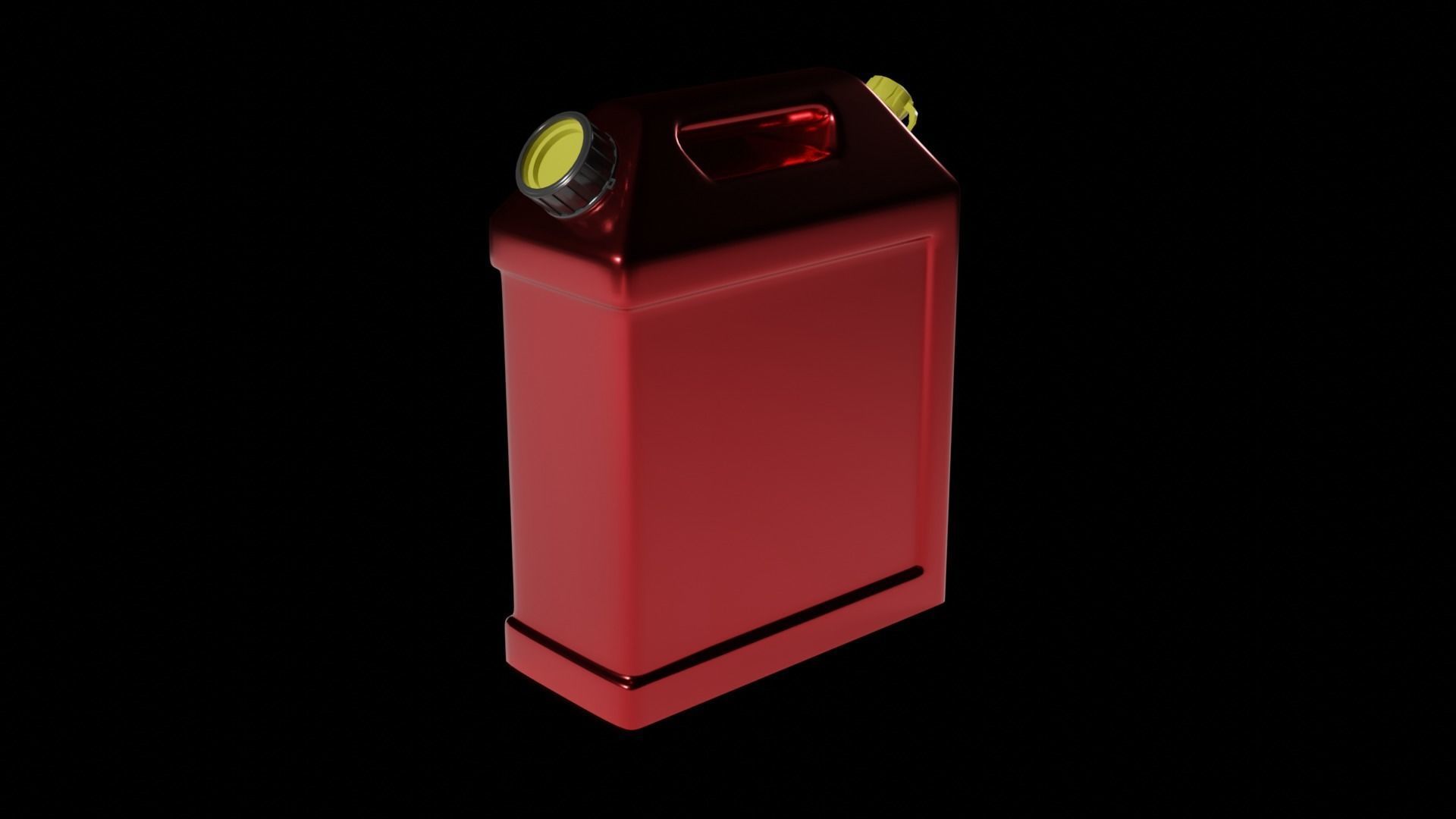 Rectangular Gas Can Low-poly 3D model_14