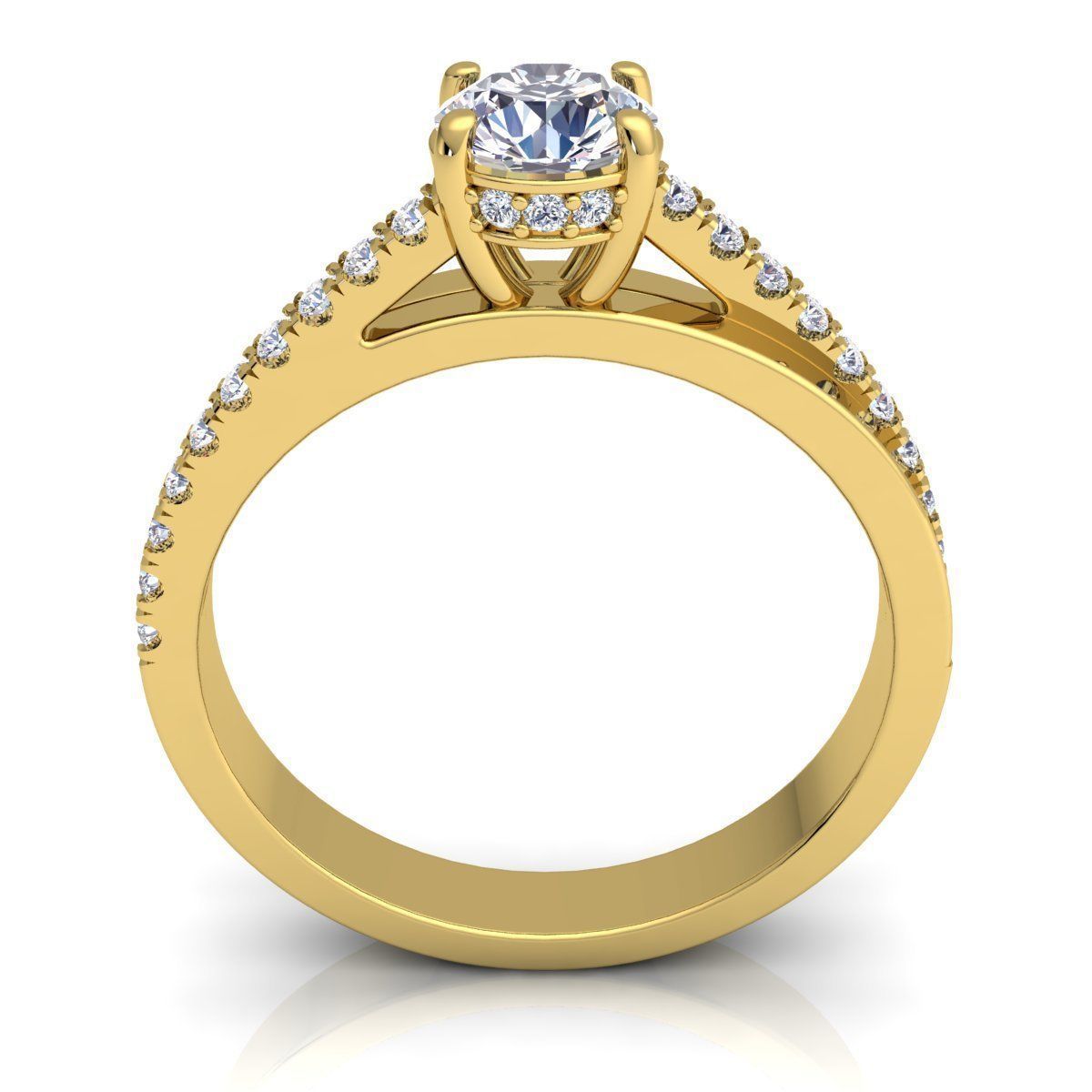 Woman Ring 3D print model_3