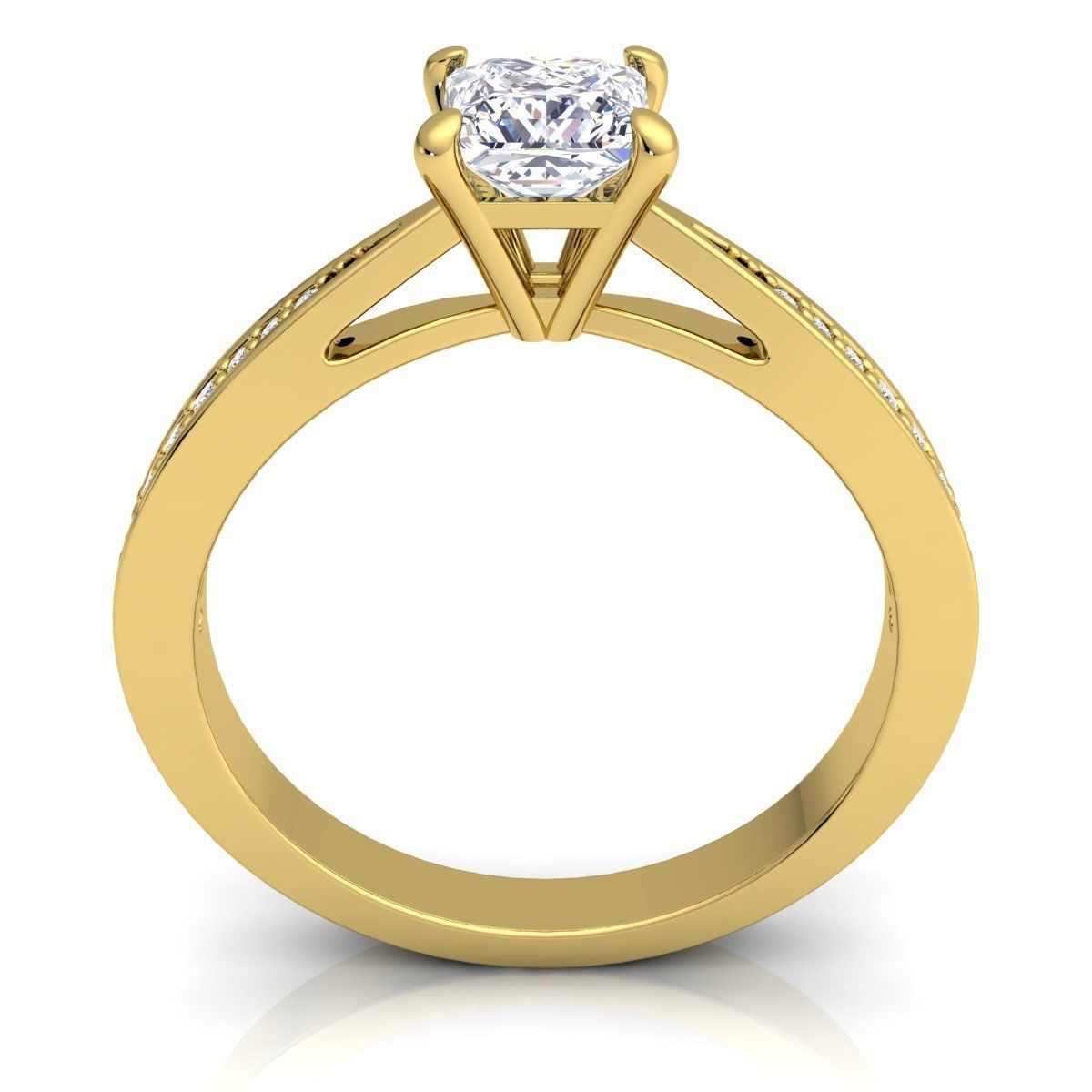 Woman Diamond Ring  3D print model_3