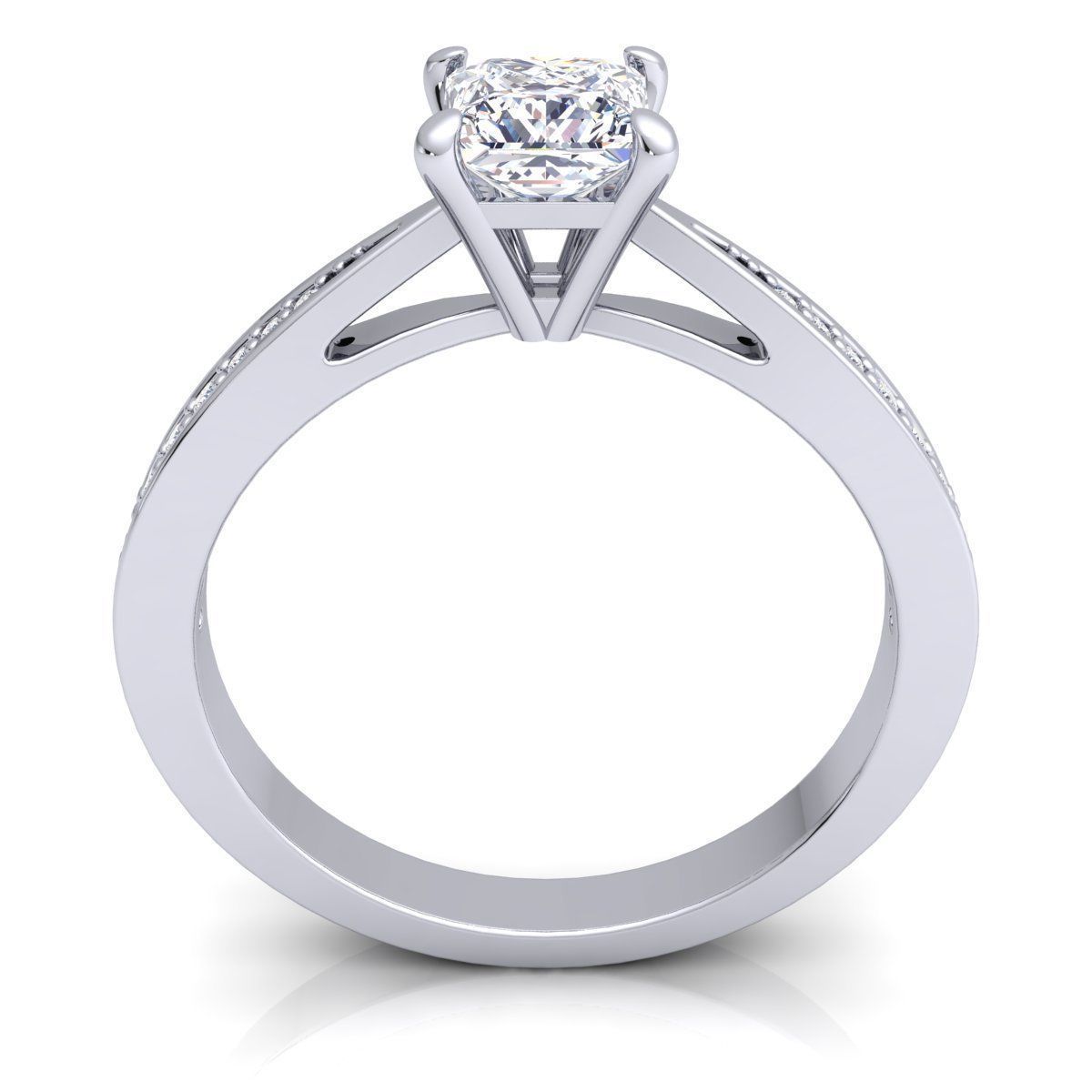 Woman Diamond Ring  3D print model_5