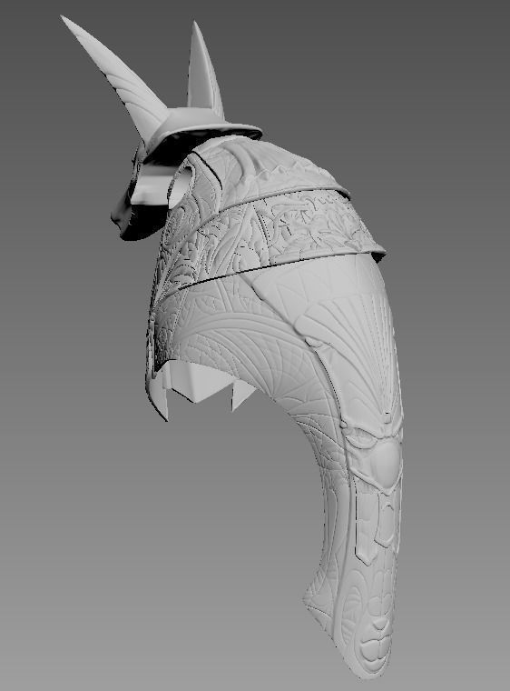 Stargate Jaffa Cosplay Cowl 3D print model 3D print model_5