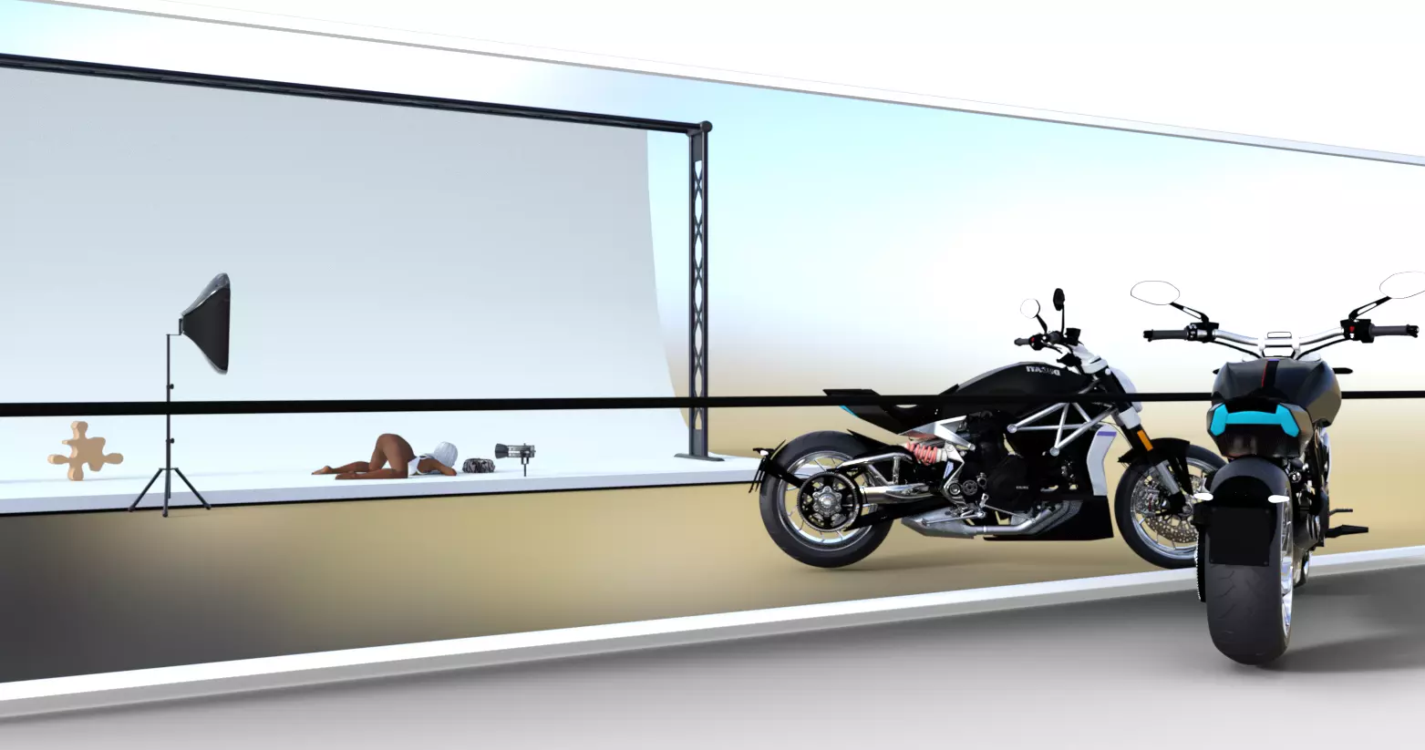 X-diavel motorcycle 3D model
