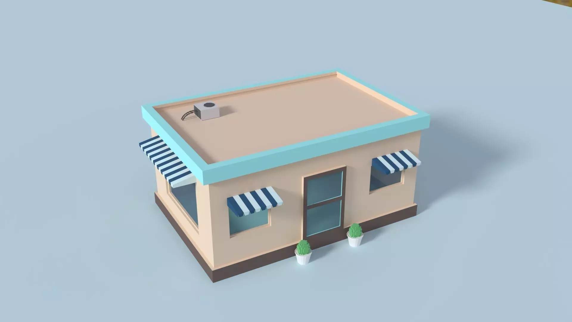 Simple Shop Free 3D model_0