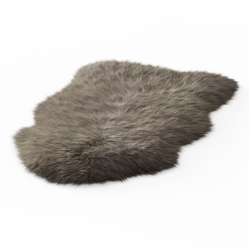 Faux Fur Mongolian Rug 3D model_2