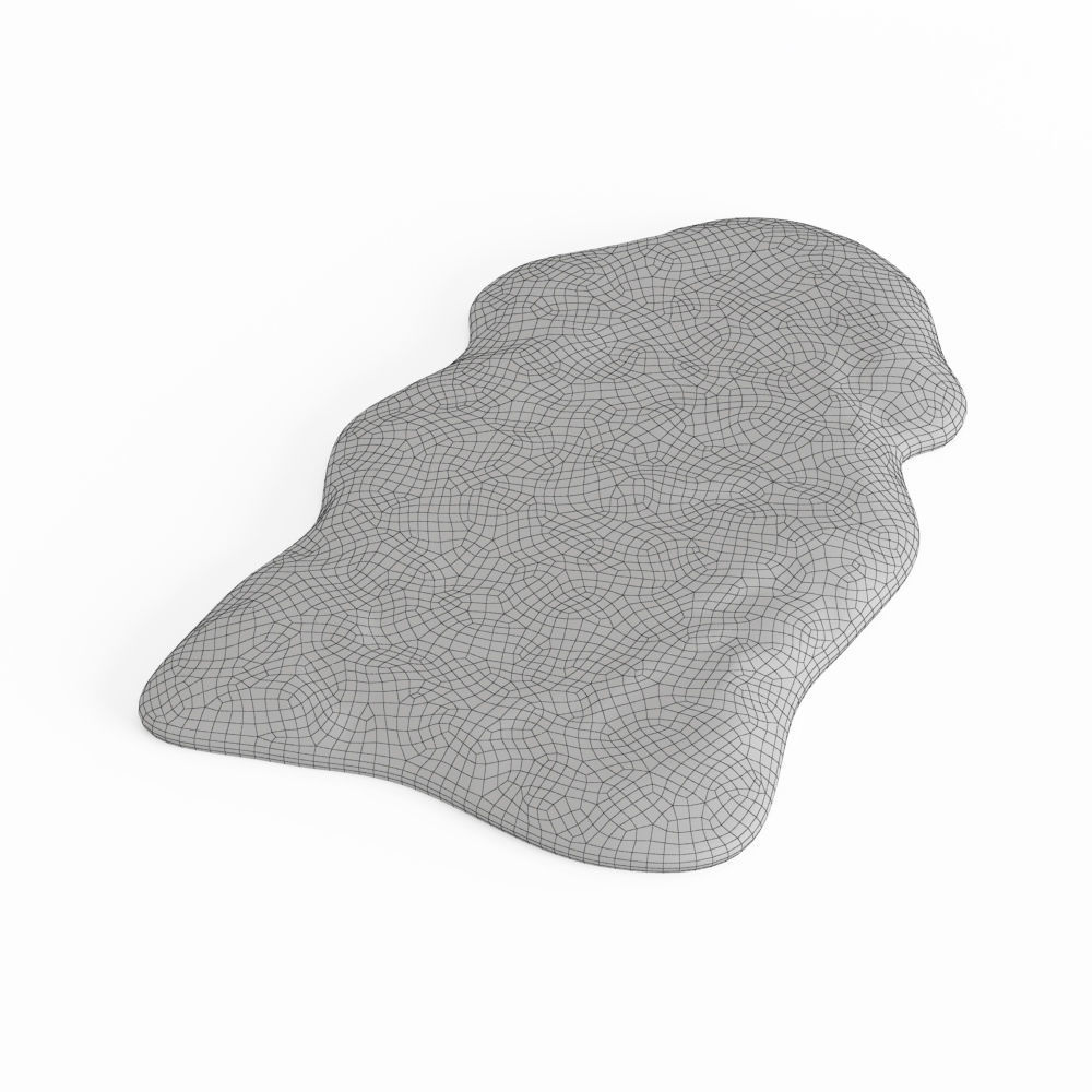 Faux Fur Mongolian Rug 3D model_4