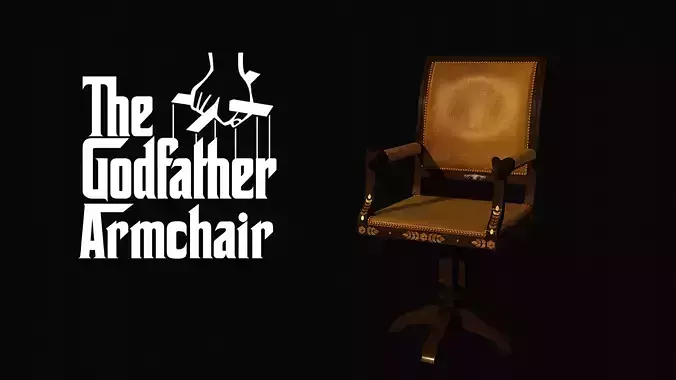 The Godfather Armchair Low-poly 3D model