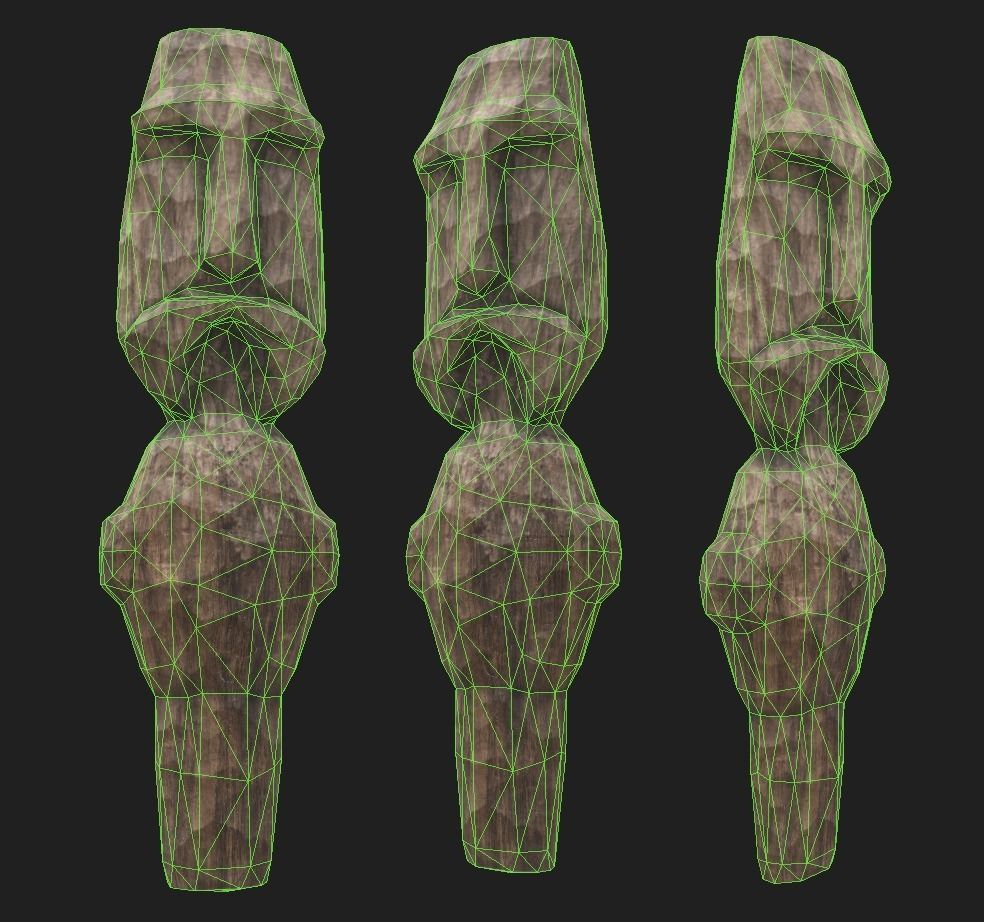 AAA Carved Slavic Wooden Medieval Settlement Totem Statue Pack 3D Model Collection_9