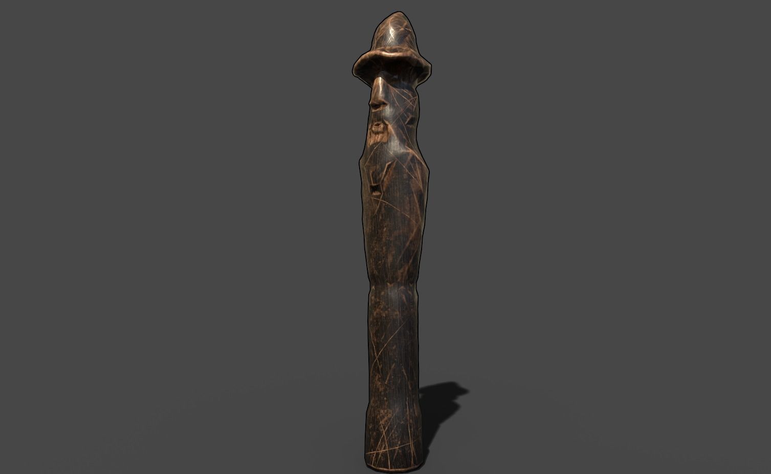 AAA Carved Slavic Wooden Medieval Settlement Totem Statue Pack 3D Model Collection_22