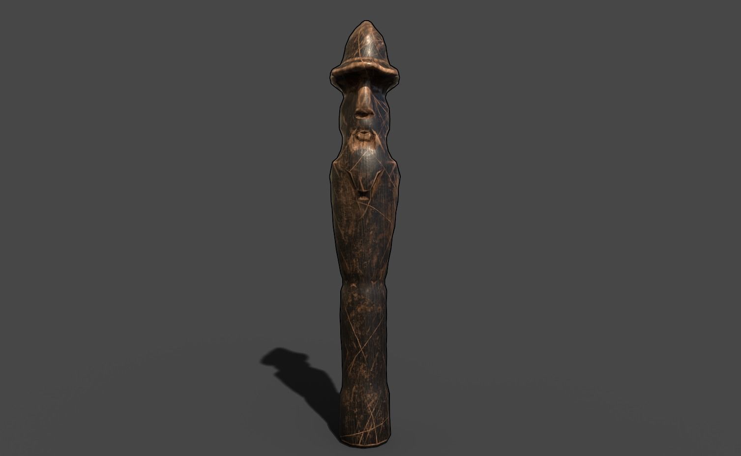 AAA Carved Slavic Wooden Medieval Settlement Totem Statue Pack 3D Model Collection_24