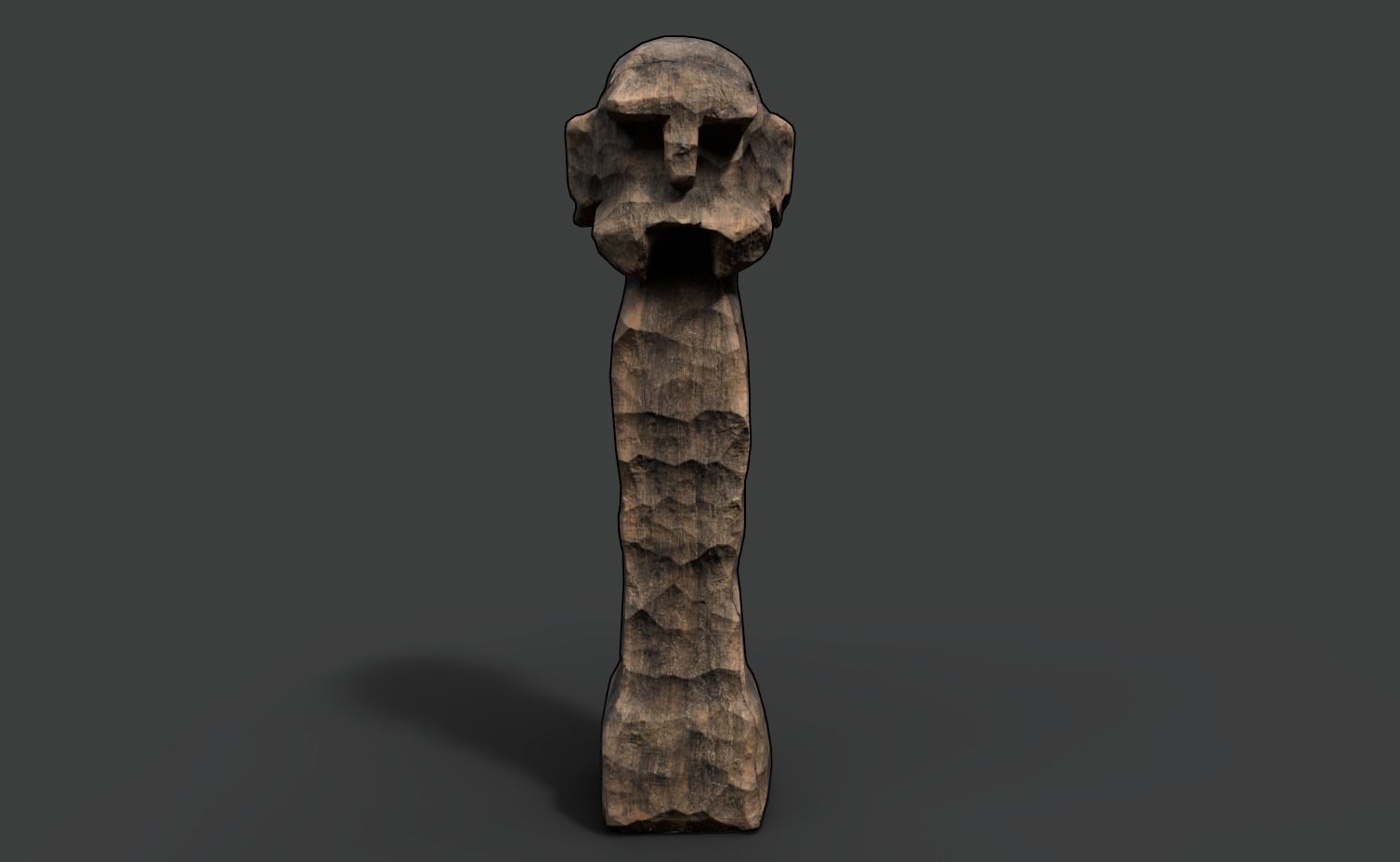AAA Carved Slavic Wooden Medieval Settlement Totem Statue Pack 3D Model Collection_10