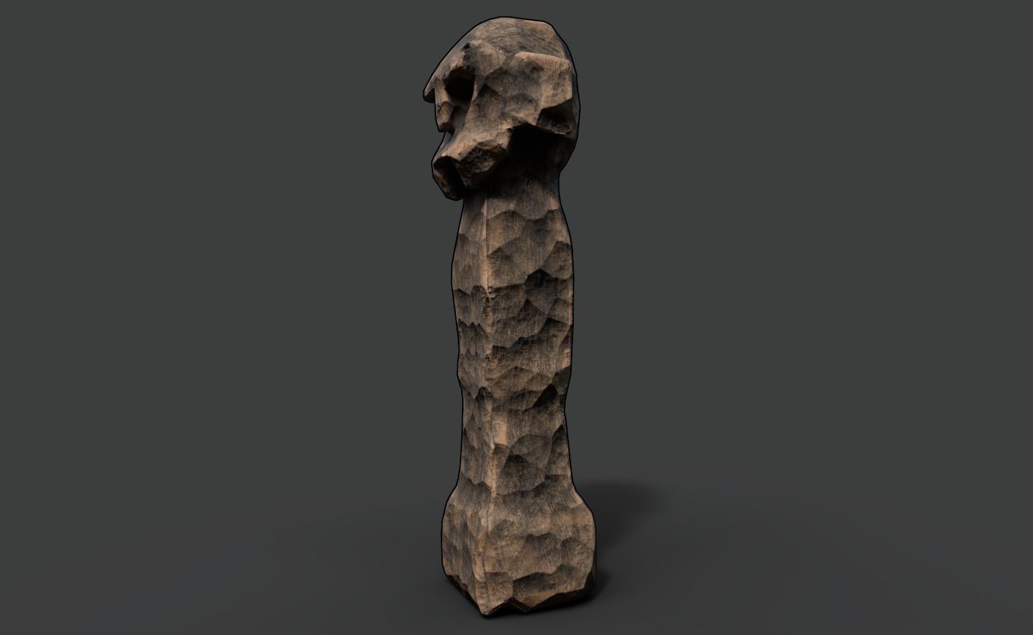 AAA Carved Slavic Wooden Medieval Settlement Totem Statue Pack 3D Model Collection_11