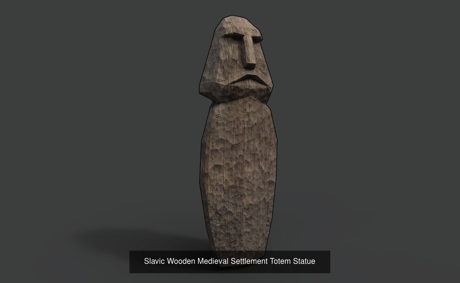 AAA Carved Slavic Wooden Medieval Settlement Totem Statue Pack 3D Model Collection_3