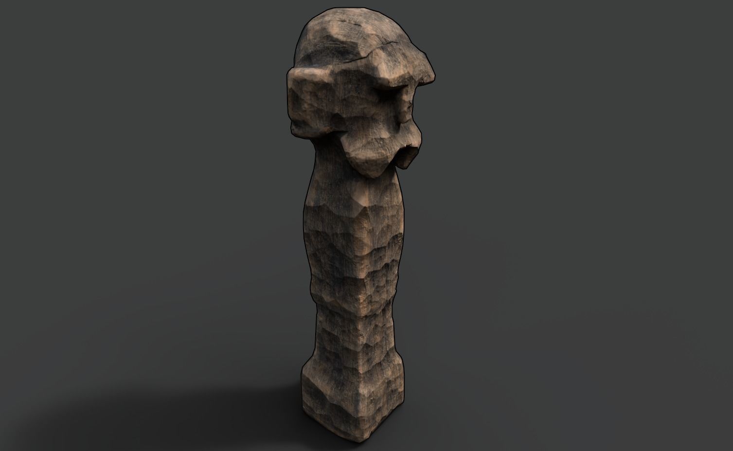 AAA Carved Slavic Wooden Medieval Settlement Totem Statue Pack 3D Model Collection_12