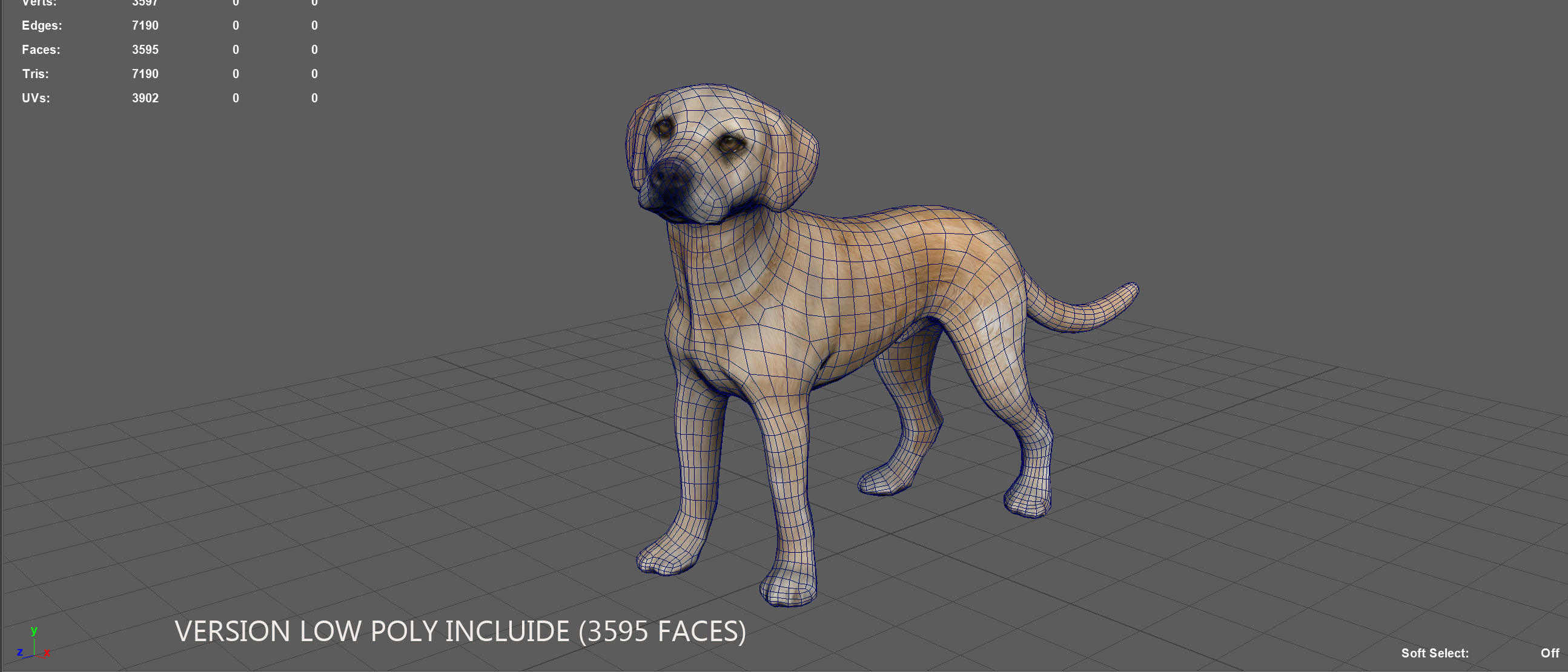 LABRADOR retriever Low-poly 3D model_9