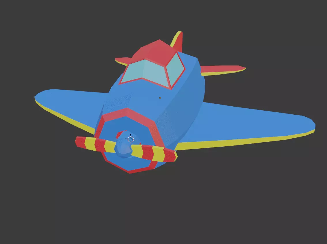 Lowpoly Plane toy airplane Free low-poly 3D model